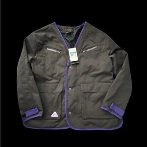 New women’s Jordan Nike Black Jacket with Purple Trim medium